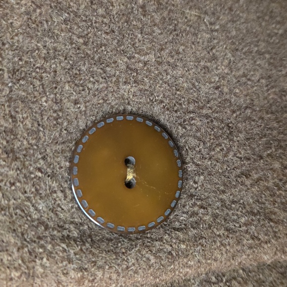 Lisa International 100% Boiled Wool Brown Coat - Picture 4 of 5